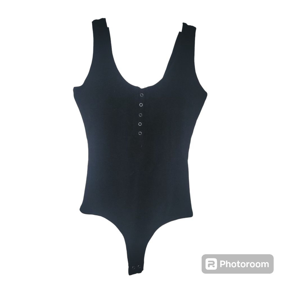 Abercrombie & Fitch Women's Black Ribbed Tank Bodysuit XXS
